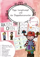 Vorschau - Arbeitsblätter - Pippi Langstrumpf und die Doppelkonsonanten - Deckblatt