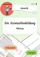 Vorschau - Arbeitsblätter - Die Keimzellenbildung - Meiose / Genetik - AB & Lösungen - Deckblatt