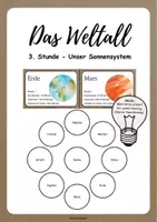 Vorschau - Stundenentwürfe - wachsendes Materialpaket zum Weltall - Seite 1