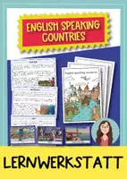 Vorschau - Arbeitsblätter - English speaking countries Lernwerkstatt (Englisch) - Deckblatt