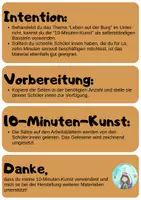 Vorschau - Arbeitsblätter - 10-Minuten-Kunst Leben auf der Burg (Klassen 2 und 3) - Seite 1