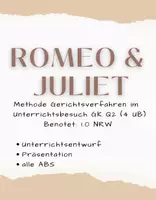 Vorschau - Stundenentwürfe - Unterrichtsbesuch Romeo und Juliet Q2: Friar Laurence Schuldfrage - Deckblatt