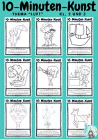 Vorschau - Arbeitsblätter - 10-Minuten-Kunst Luft (Klassen 2 und 3) - Deckblatt