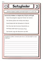 Vorschau - Arbeitsblätter - 5 Seiten Satzglieder bestimmen, Satzgliedumstellung (4.Klasse) - Seite 2