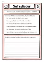 Vorschau - Arbeitsblätter - 5 Seiten Satzglieder bestimmen, Satzgliedumstellung (4.Klasse) - Seite 3