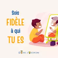 Aperçu - Affichage - Mantra Positif - Sois fidèle à qui tu es - Page de couverture
