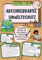 Vorschau - Stationenlernen - Abschreibkartei Umweltschutz / Nachhaltigkeit für Klasse 2/3/4 / DAZ - Deckblatt