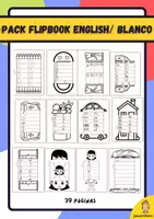 Vista previa - Manualidades / Dibujos para colorear - PACK ENGLISH FLIPBOOKS - Portada
