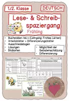 Vorschau - Arbeitsblätter - Lese- & Schreibspaziergang "Frühling" - Deckblatt