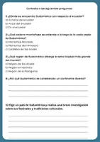 Vista previa - Hojas de trabajo - comprensión lectora geografía sudamérica - página 1