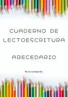 Vista previa - Hojas de trabajo - Cuaderno de lectoescritura - Abecedario - Portada