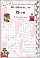 Vorschau - Arbeitsblätter - Mini-Lesespur: Kinder (Klasse 2/3) - Deckblatt