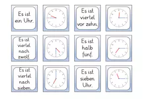 Vorschau - Spiele - Materialpaket zum Thema "Die Uhrzeit"- volle, halbe und Viertelstunden (DaZ/ DaF) - Seite 2