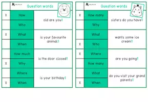Vorschau - Spiele - Materialpaket question words - Seite 2