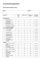 Vorschau - Arbeitsblätter - Lernentwicklungsgespräch Grundschule. Einschätzungsbogen (editierbar) - Seite 1