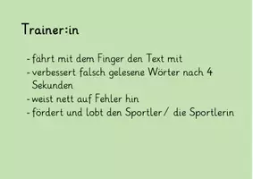 Vorschau - Poster - Leseflüssigkeit: Methode Lesesportler + Lesetrainer - Seite 1