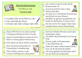 Vorschau - Fördermaterial/Inklusion - Ein Wort zu viel, Frühling, Abschreibkarteien, Lesekarteien - Seite 3