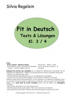 Vorschau - Test - Fit in Deutsch - Tests am Schuljahresende /- beginn 3/4 - Deckblatt