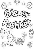 Vorschau - Mal- und Bastelvorlagen - Kartenpaket "Frohe Ostern" in 23 Sprachen Ausmalkarten Feinmotorik Training - Seite 1