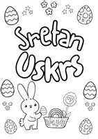 Vorschau - Mal- und Bastelvorlagen - Kartenpaket "Frohe Ostern" in 23 Sprachen Ausmalkarten Feinmotorik Training - Seite 2