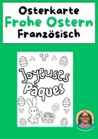 Vorschau - Mal- und Bastelvorlagen - Ausmalkarte "Frohe Ostern" auf Französisch - Deckblatt