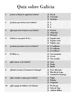 Vorschau - Arbeitsblätter - Galicia – Ficha, Quiz, Texto, Vocabulario - Seite 1