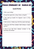 Vista previa - Hojas de trabajo - Is your horoscope Pisces? - página 3