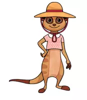 Vorschau - selbst erstellte Cliparts/Grafiken - 10 Erdmännchen Clipart Set - Erdmännchen Illustration (Tiere Cliparts) - Seite 2