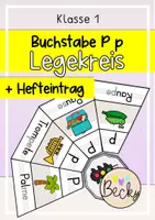 Vorschau - Arbeitsblätter - Legekreis Buchstabe P p (Buchstabeneinführung) - Deckblatt