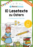 Vorschau - Arbeitsblätter - 10 Lesetexte zu Ostern - Deckblatt