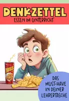 Vorschau - Arbeitsblätter - Denkzettel Regelverstoß Essen im Unterricht, Abschreibtext - Deckblatt