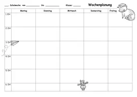 Vorschau - Anderer Materialtyp - Wochenplanungsformulare mit verschiedenen Motiven - Seite 1