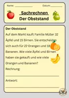 Vorschau - Arbeitsblätter - Sachrechnen im Zahlenraum bis 100 - Deckblatt