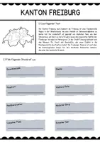 Vorschau - Arbeitsblätter - Schweizer Kantone - Freiburg (Arbeitsblatt + Lösung) - Deckblatt