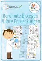 Vorschau - Spiele - Berühmte Biologen und deren Entdeckungen - Dominospiel - Deckblatt