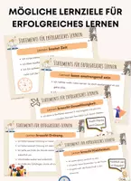 Vorschau - Poster - Mögliche Ziele für erfolgreiches Lernen - Deckblatt
