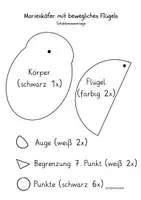 Vorschau - Mal- und Bastelvorlagen - Marienkäfer mit beweglichen Flügeln - Seite 2