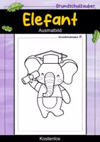 Vorschau - Mal- und Bastelvorlagen - Elefantenklasse Materialpaket - Elefant Sparpaket - Seite 1