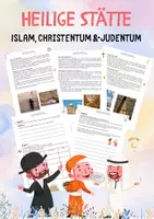 Vorschau - Arbeitsblätter - INTERRELIGIÖS - Heilige Orte 🕋 Judentum, Christentum, Islam - Deckblatt