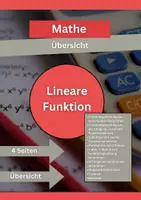 Vorschau - Merkblätter - Lineare Funktion - Übersicht (10/11. Klasse) - Deckblatt