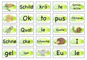 Vorschau - Spiele - Streichholzschachtelwörter "Tiere" - Seite 2