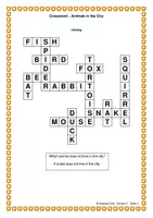 Vorschau - Arbeitsblätter - Crossword Englisch Animals in the City - Kreuzworträtsel Tiere in der Stadt - Seite 2
