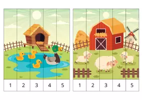 Aperçu - Jeux - Les puzzles numériques de la ferme - Page 1