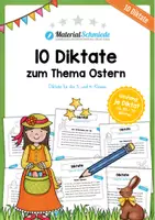 Vorschau - Arbeitsblätter - 10 einfache Diktate zu Ostern - Deckblatt