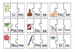 Vorschau - Spiele - Silbenpuzzle - Silben lesen Klasse 1 - Seite 3