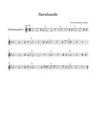 Vorschau - Anderer Materialtyp - Händel „Sarabande“ 1-stimmig Glockenspiel - Seite 1