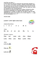 Vorschau - Arbeitsblätter - Übungen zum Lesen - Leseblatt 1 (l, a, m, o) - Seite 1