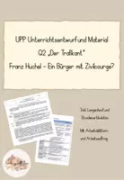 Vorschau - Stundenentwürfe - UPP Q2 Der Trafikant: Franz Huchel - Ein zivilcouragierter Bürger? Analyse von Franz Huchels Handeln in "Der Trafikant" - Deckblatt