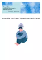 Vorschau - Arbeitsblätter - Depressionen thematisieren im Unterricht + Quiz (ab 7. Klasse) - Deckblatt