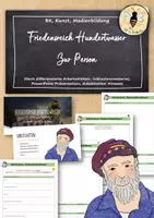 Vorschau - Arbeitsblätter - Friedensreich Hundertwasser: Internetrecherche zur Person - Deckblatt